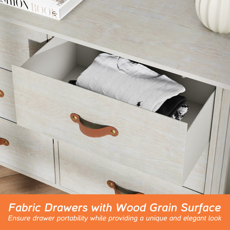Anwar 76.3 W 12 Drawer Dresser White